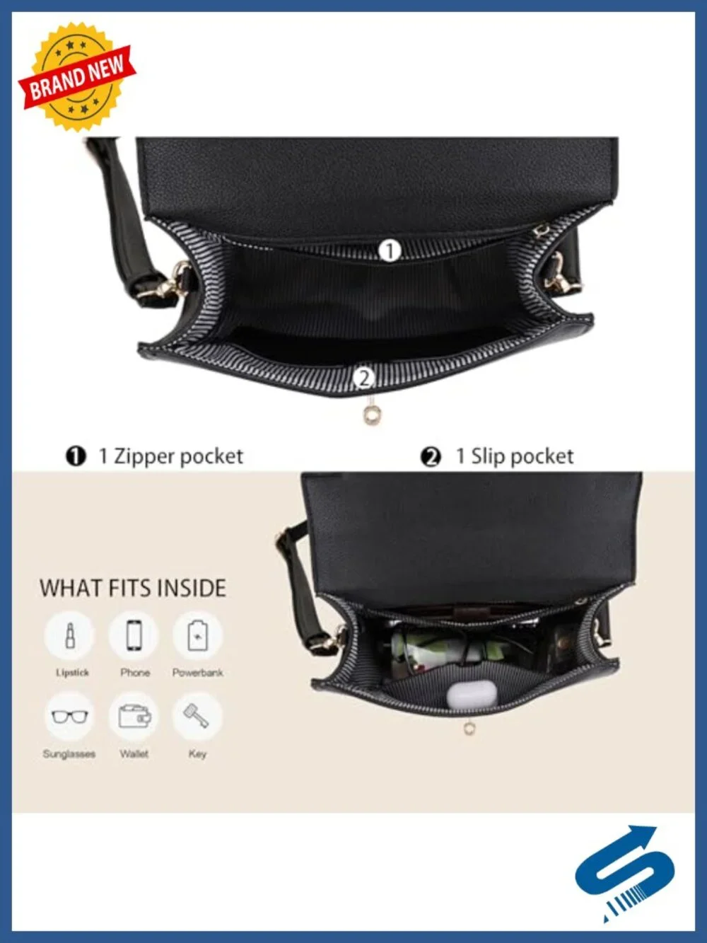 Small Pebbled Vegan Leather Satchel Crossbody Bag with Detachable Strap
